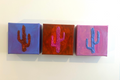 Original Acrylic Desert Sunrise Cacti Set (3)