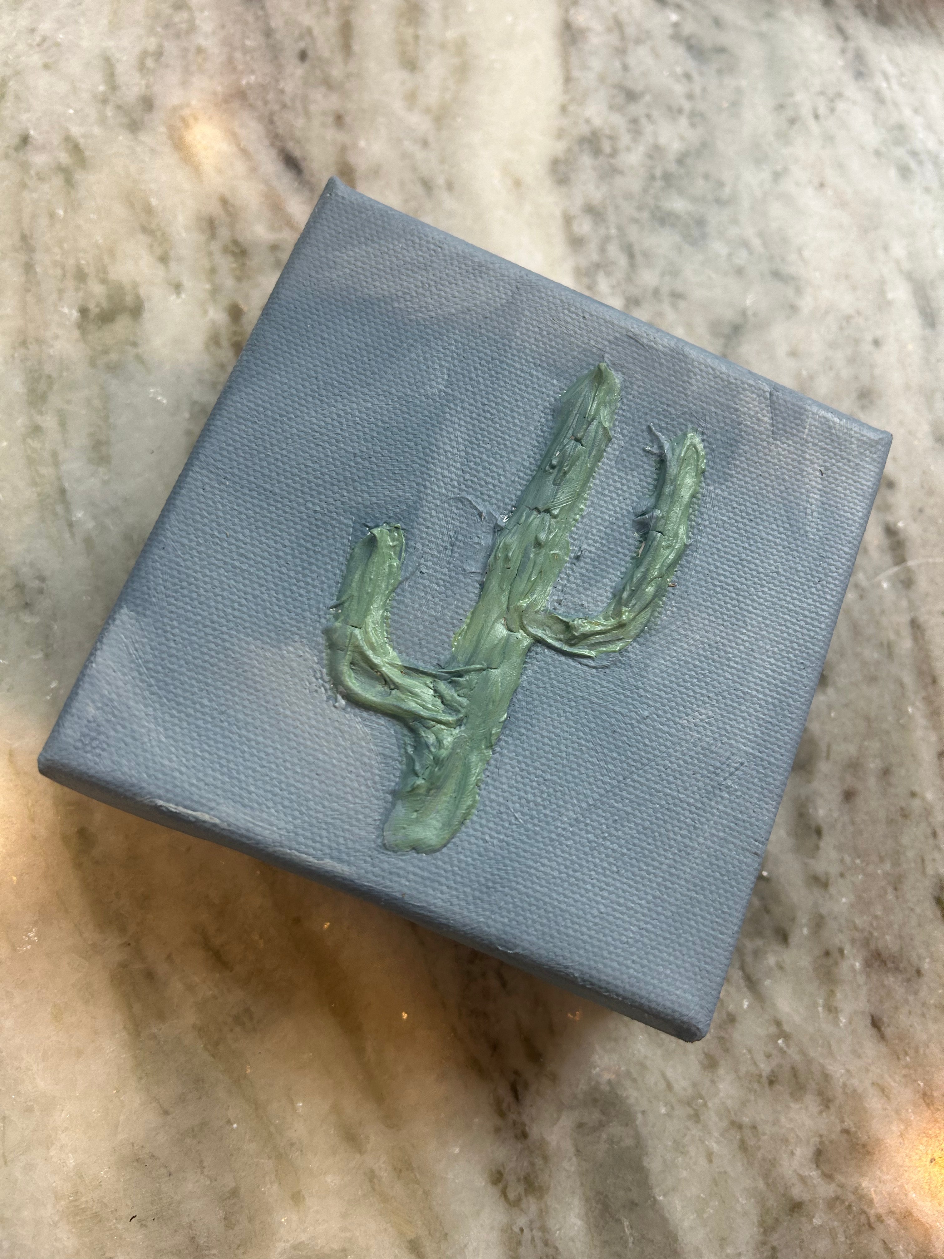 Original Acrylic Blue Hour Cacti Set (3)