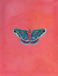 Moth Acrylic Painting 8x10 Print with 11x14 Matte Border