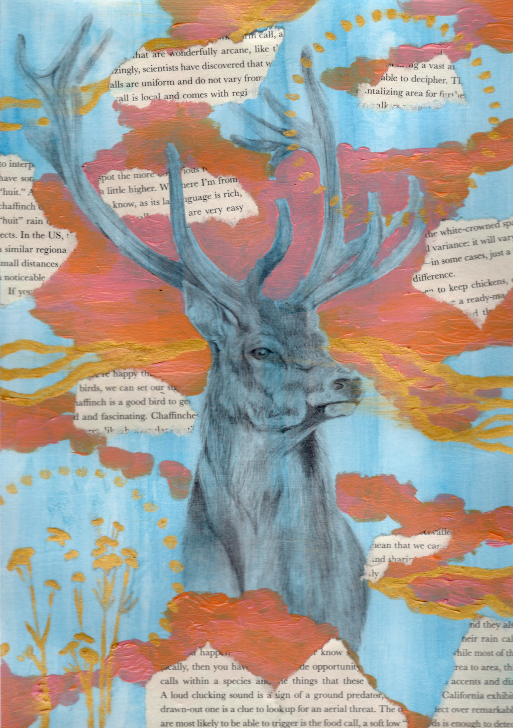 Elk Watercolor Painting Print
