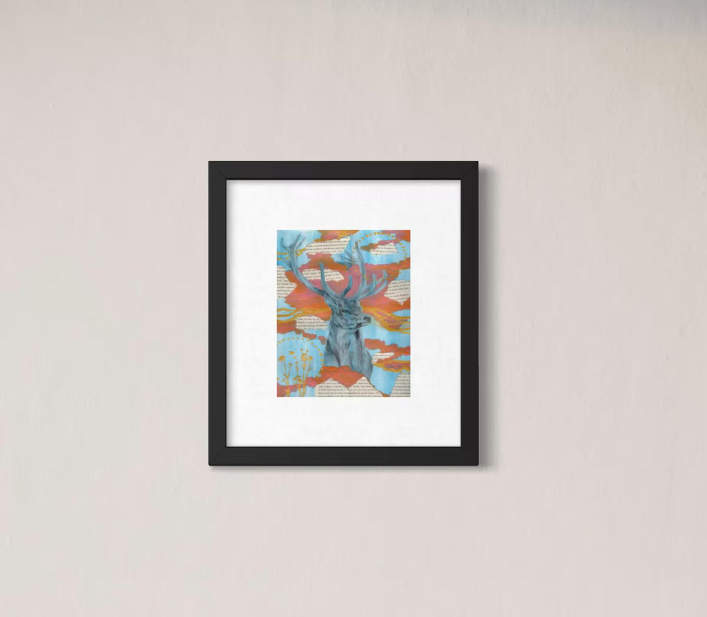 Elk Watercolor Painting Print