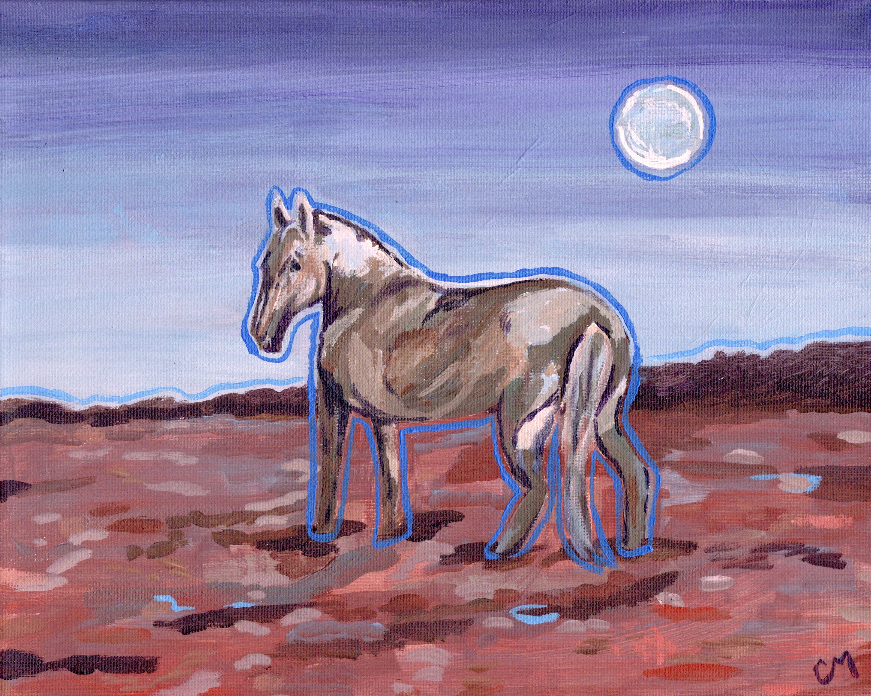 Original Horse Acrylic Painting